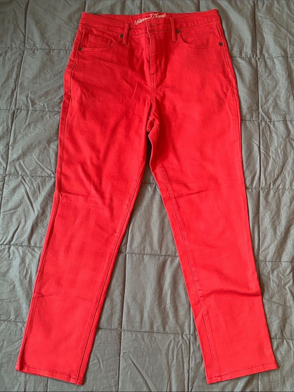 Universal Thread Women's Straight Leg Jeans in Red